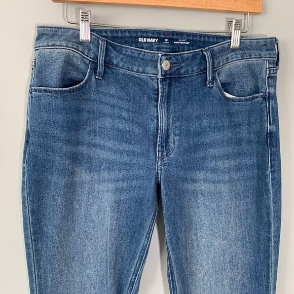 Old Navy mid-rise wow boot-cut medium wash cotton stretch‎ denim jeans pants - Picture 2 of 10